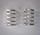 Pair Sterling Silver Toast Racks by William Suckling Ltd, Birmingham, 1964. - Harrington Antiques