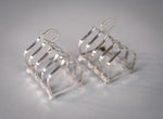 Pair Sterling Silver Toast Racks by William Suckling Ltd, Birmingham, 1964. - Harrington Antiques