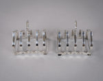 Pair Sterling Silver Toast Racks by William Suckling Ltd, Birmingham, 1964. - Harrington Antiques