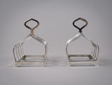 Pair Sterling Silver Toast Racks by William Suckling Ltd, Birmingham, 1964. - Harrington Antiques