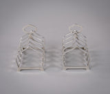 Pair Sterling Silver Toast Racks by William Suckling Ltd, Birmingham, 1964. - Harrington Antiques