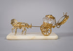 Palais Royale Horse & Carriage Inkwell With Baccarat Glass, c.1860. - Harrington Antiques