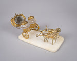 Palais Royale Horse & Carriage Inkwell With Baccarat Glass, c.1860. - Harrington Antiques