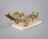 Palais Royale Horse & Carriage Inkwell With Baccarat Glass, c.1860. - Harrington Antiques