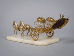 Palais Royale Horse & Carriage Inkwell With Baccarat Glass, c.1860. - Harrington Antiques