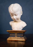 Plaster Bust Of Infant On Giltwood Plinth - Harrington Antiques