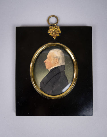 Portrait Miniature Of Thomas Littlewood at Windsor, December 1822. Watercolour. - Harrington Antiques