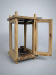 Rare Early 19th Century Wooden Hanging Candle Lantern / Barn Lantern. - Harrington Antiques