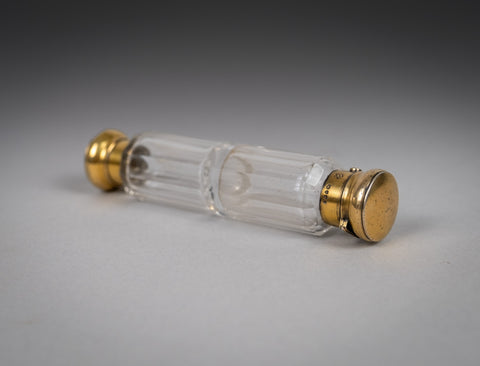 Rare Silver Gilt Double Ended Scent Bottle By John Harris, London, 1857. - Harrington Antiques