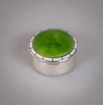 Rare Sterling Silver & Dual Enamel Pill Box by Levi & Salaman, c.1910. - Harrington Antiques