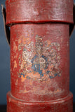 Red Royal Coat Of Arms Artillery Shell Case Stick Stand, c.1900 - Harrington Antiques