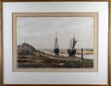 S Conway Lloyd Jones (1846-97) - Large Watercolour Estuary Scene, Dated 1886. - Harrington Antiques