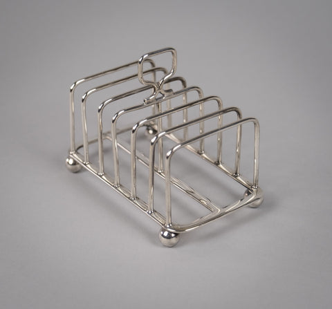 Scottish Silver Toast Rack by Robert & William Sorley, Glasgow, 1913. - Harrington Antiques