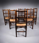 Set Of Six Georgian Lancashire Spindleback Ash & Elm Dining Chairs - Harrington Antiques