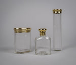 Set Of Three Silver Gilt Dressing Table Jars by B & G West, London, 1942 - Harrington Antiques