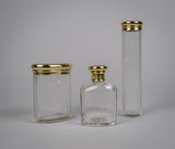 Set Of Three Silver Gilt Dressing Table Jars by B & G West, London, 1942 - Harrington Antiques