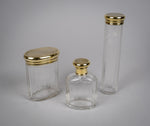 Set Of Three Silver Gilt Dressing Table Jars by B & G West, London, 1942 - Harrington Antiques