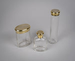 Set Of Three Silver Gilt Dressing Table Jars by B & G West, London, 1942 - Harrington Antiques