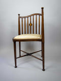 Sheraton Revival Inlaid Ash Corner Chair, Circa. 1900. - Harrington Antiques