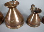 Six Graduated Vintage Copper Imperial Measuring Jugs. - Harrington Antiques