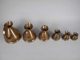 Six Graduated Vintage Copper Imperial Measuring Jugs. - Harrington Antiques