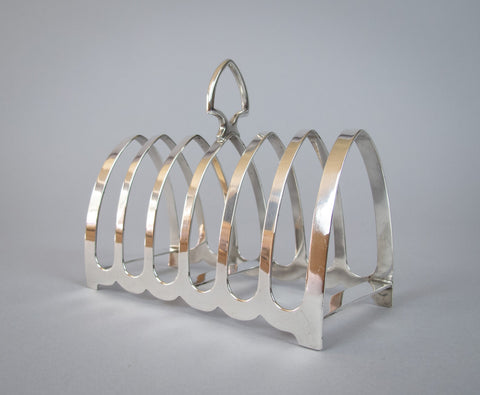 Sterling Silver 7 Bar Toast Rack by Edward Viner, Sheffield, 1948 (156 Grams) - Harrington Antiques