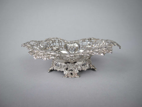 Sterling Silver Bon Bon Dish by Charles Boyton & Sons, London, 1893. - Harrington Antiques