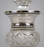 Sterling Silver & Cut Glass Scent Bottle by Wolfsky & Co, London, 1924. - Harrington Antiques