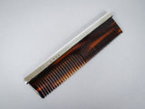 Sterling Silver & Faux Tortoiseshell Comb by Adie Brothers, Birmingham, 1948 - Harrington Antiques