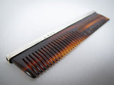 Sterling Silver & Faux Tortoiseshell Comb by Adie Brothers, Birmingham, 1948 - Harrington Antiques