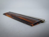 Sterling Silver & Faux Tortoiseshell Comb by Adie Brothers, Birmingham, 1948 - Harrington Antiques