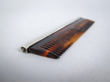 Sterling Silver & Faux Tortoiseshell Comb by Adie Brothers, Birmingham, 1948 - Harrington Antiques