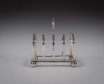 Sterling Silver Five-Bar Toast Rack by Adie Brothers, Birmingham, 1926 - Harrington Antiques