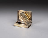 Sterling Silver Gilt Book Vinaigrette by Taylor and Perry, Birmingham, 1831. - Harrington Antiques