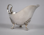 Sterling Silver Gravy / Sauce Boat by James Dixon & Sons, Sheffield, 1935. - Harrington Antiques