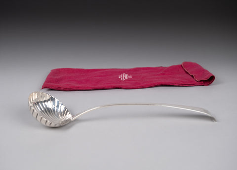 Sterling Silver Ladle by Hester Bateman, London, 1787 (With Case) - Harrington Antiques