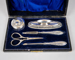 Sterling Silver Manicure Set by William Devenport, Birmingham, 1915. - Harrington Antiques