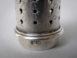 Sterling Silver Pepper Castor by Charles Wilkes, Birmingham, 1893. - Harrington Antiques