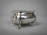 Sterling Silver Salt Cellar by Adie Brothers Ltd, Birmingham, 1934 & .925 Celtic Silver Spoon - Harrington Antiques