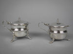 Sterling Silver Six Piece Cruet Set by William Adams, Birmingham, 1926. - Harrington Antiques