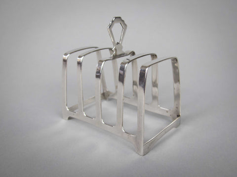 Sterling Silver Toast Rack by William Neale & Sons Ltd, Birmingham, 1934 - Harrington Antiques