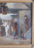 The Street Entertainer - Signed & Dated 1880. Oil On Canvas - Harrington Antiques