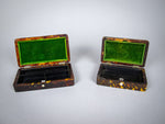 Tortoiseshell & Silver Pin Boxes by Cornelius Desormeaux, 1894 & 95. Retailed by Rowell, Oxford. - Harrington Antiques