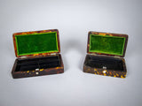 Tortoiseshell & Silver Pin Boxes by Cornelius Desormeaux, 1894 & 95. Retailed by Rowell, Oxford. - Harrington Antiques
