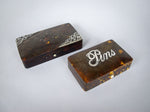 Tortoiseshell & Silver Pin Boxes by Cornelius Desormeaux, 1894 & 95. Retailed by Rowell, Oxford. - Harrington Antiques