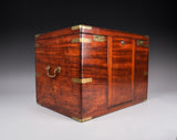 Unusual 19th Century Mahogany Campaign Box / Chest - Harrington Antiques