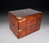 Unusual 19th Century Mahogany Campaign Box / Chest - Harrington Antiques