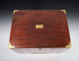 Unusual 19th Century Mahogany Campaign Box / Chest - Harrington Antiques