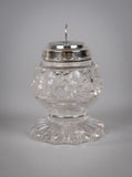 Unusual 19th Century Sterling Silver & Cut Glass Sun Dial Inkwell, 1876. - Harrington Antiques