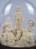 Unusual 19th Century Wax Work Diorama In Original Glass Dome - Harrington Antiques